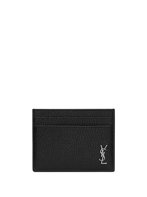 Portacarte con placca logo Saint Laurent | 607603AAC681000